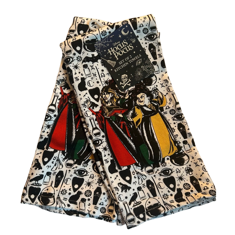 Disney Hocus Pocus Set of 2 Kitchen Towels 16”x26”